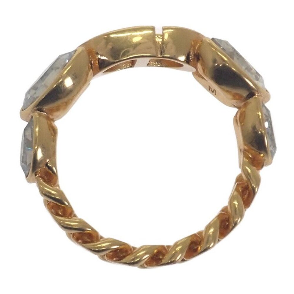 Christian Dior 30 Montaigne Ring M Size R2513 Womcy d03 S Ring GP Metal Crystal - Picture 5 of 10